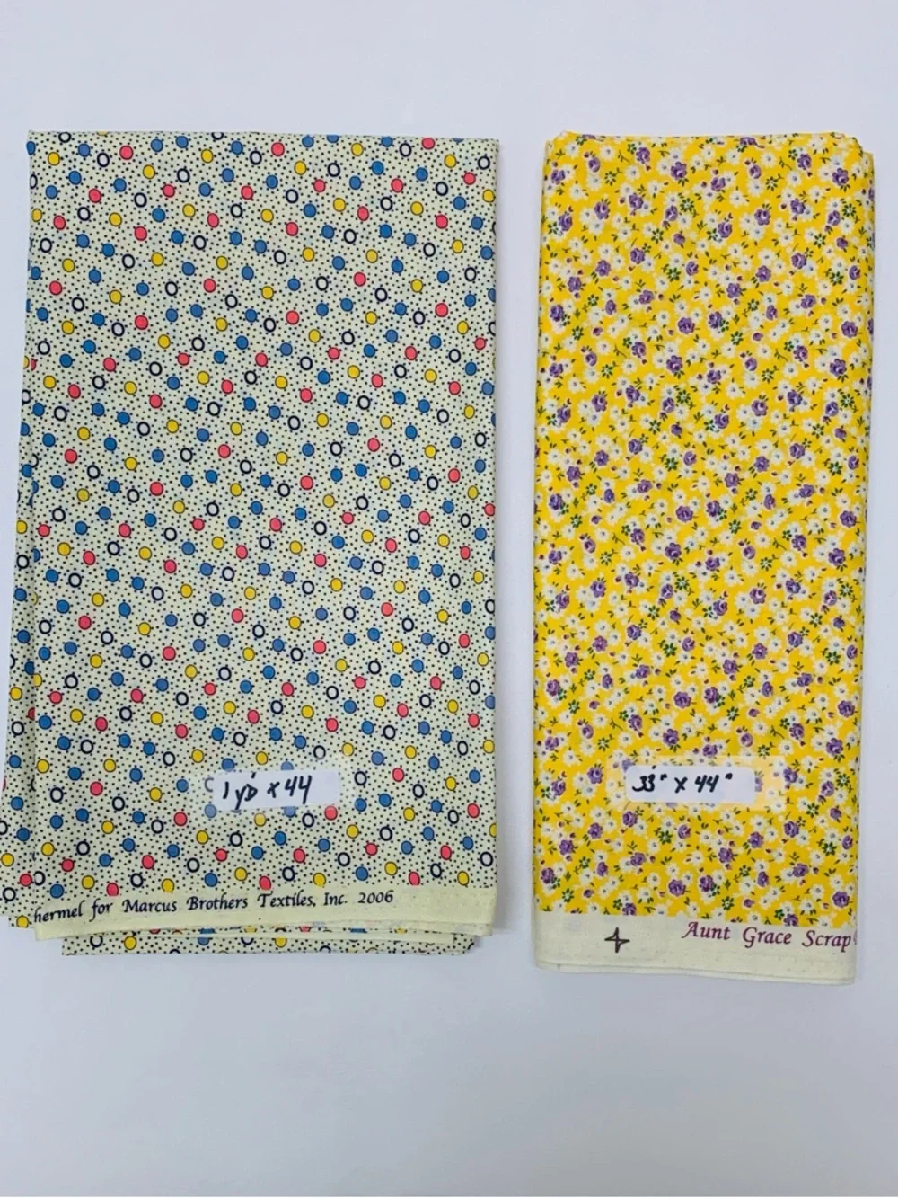Aunt Grace Scrap Bag 1930s Reproduction Floral & Dot Cotton Quilt Fabric Bundle